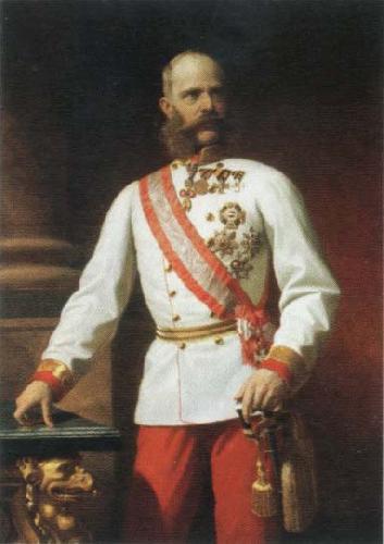 Eugene de Blaas kaiser franz josef l of austria in uniform Sweden oil painting art